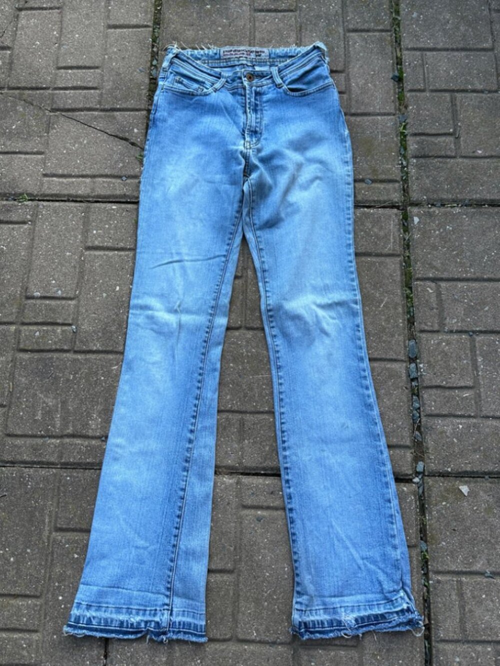 vintage parasuco light wash mid wash bootcut jeans